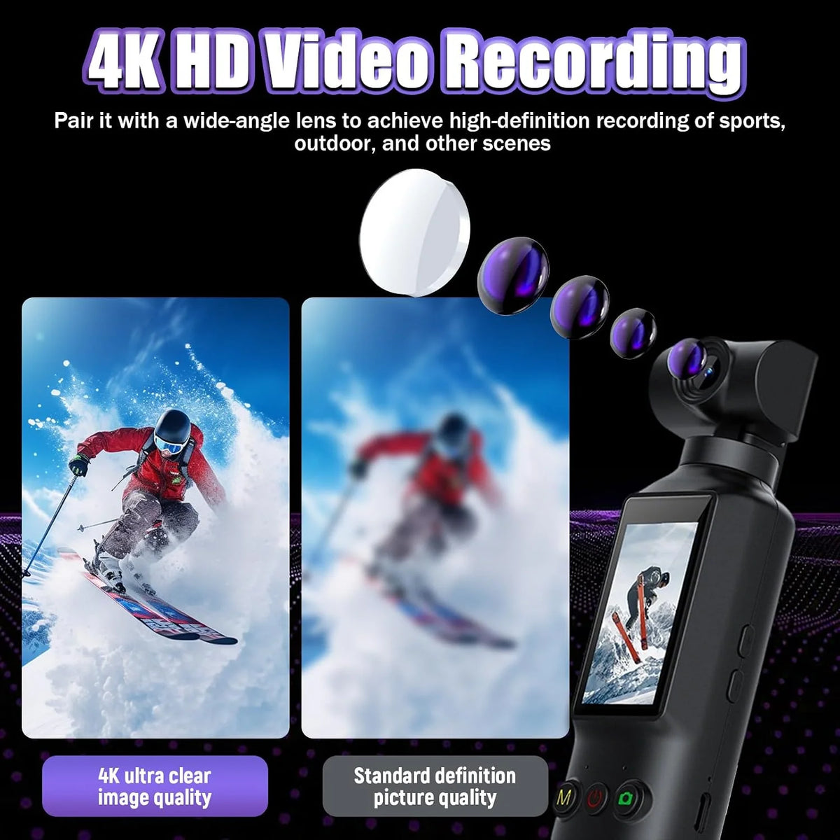 X8 PRESTIGE | 4K Vlogging Camera, WiFi Pocket Edition with Rotatable Lens