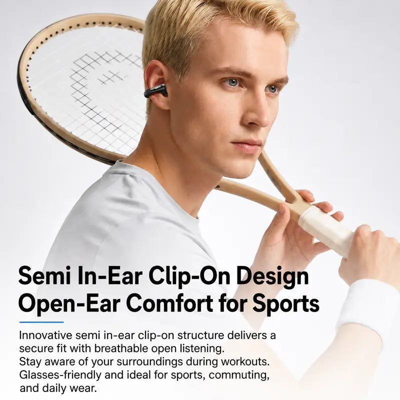 MONSTER Open-Ear Clip-On Earbuds – Bluetooth Wireless Headphones, Lightweight Comfort Fit for Calls, Music & Workouts
