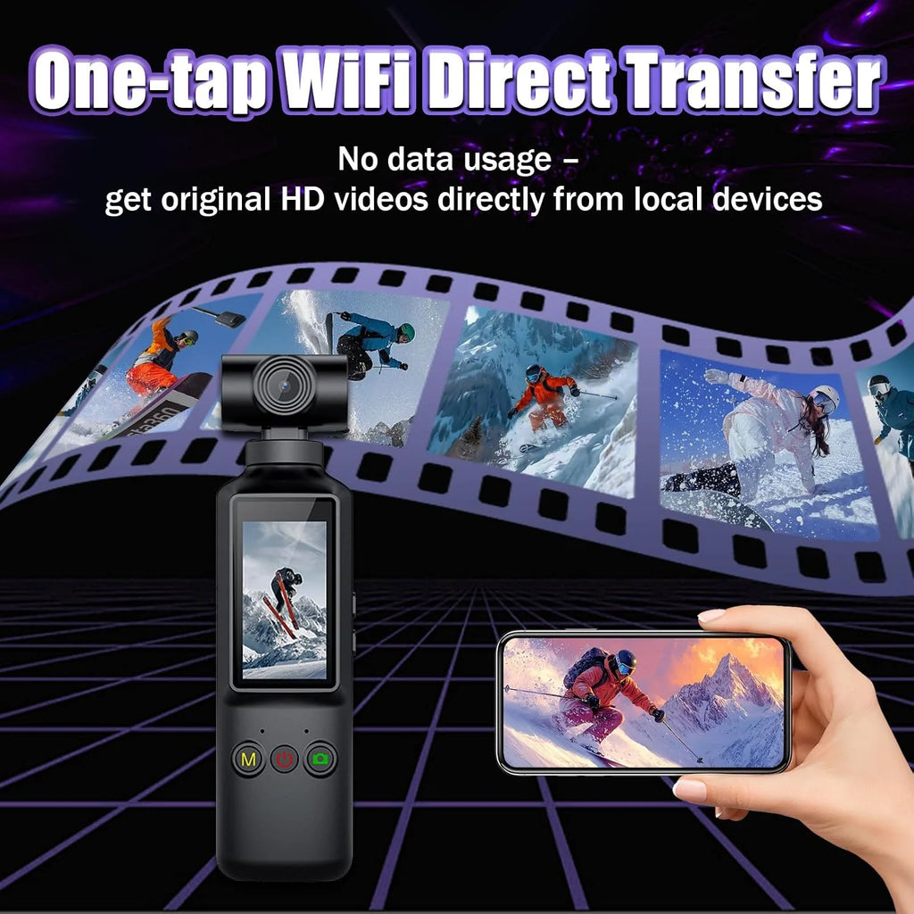 X8 PRESTIGE | 4K Vlogging Camera, WiFi Pocket Edition with Rotatable Lens