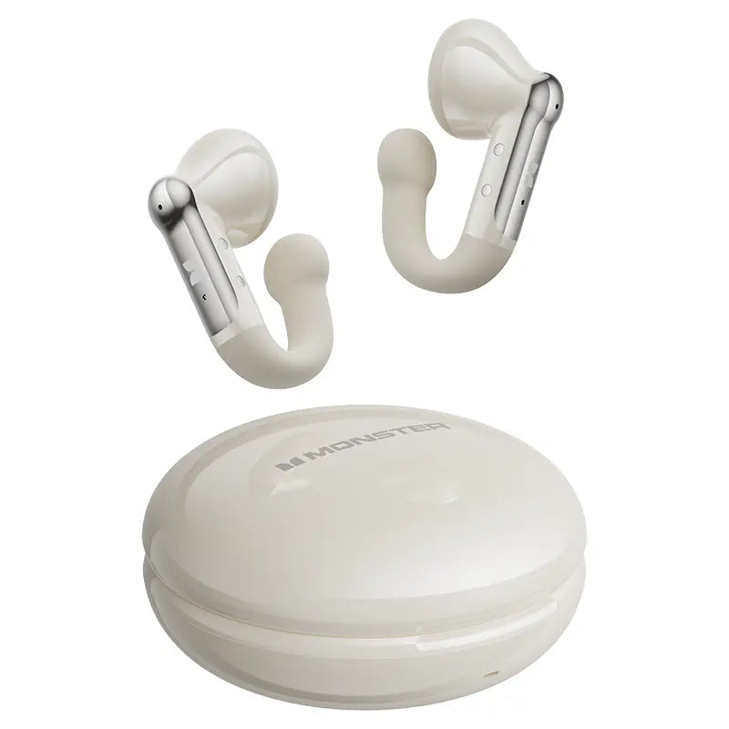 MONSTER Open-Ear Clip-On Earbuds – Bluetooth Wireless Headphones, Lightweight Comfort Fit for Calls, Music & Workouts