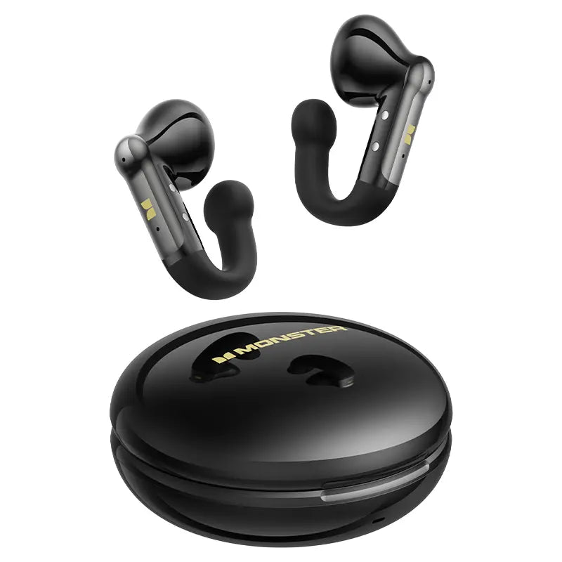 MONSTER Open-Ear Clip-On Earbuds – Bluetooth Wireless Headphones, Lightweight Comfort Fit for Calls, Music & Workouts