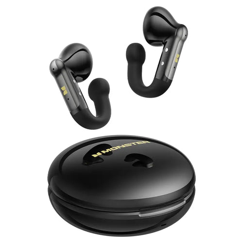 MONSTER Open-Ear Clip-On Earbuds – Bluetooth Wireless Headphones, Lightweight Comfort Fit for Calls, Music & Workouts