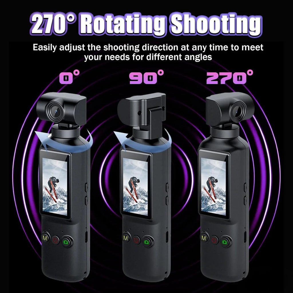 X8 PRESTIGE | 4K Vlogging Camera, WiFi Pocket Edition with Rotatable Lens
